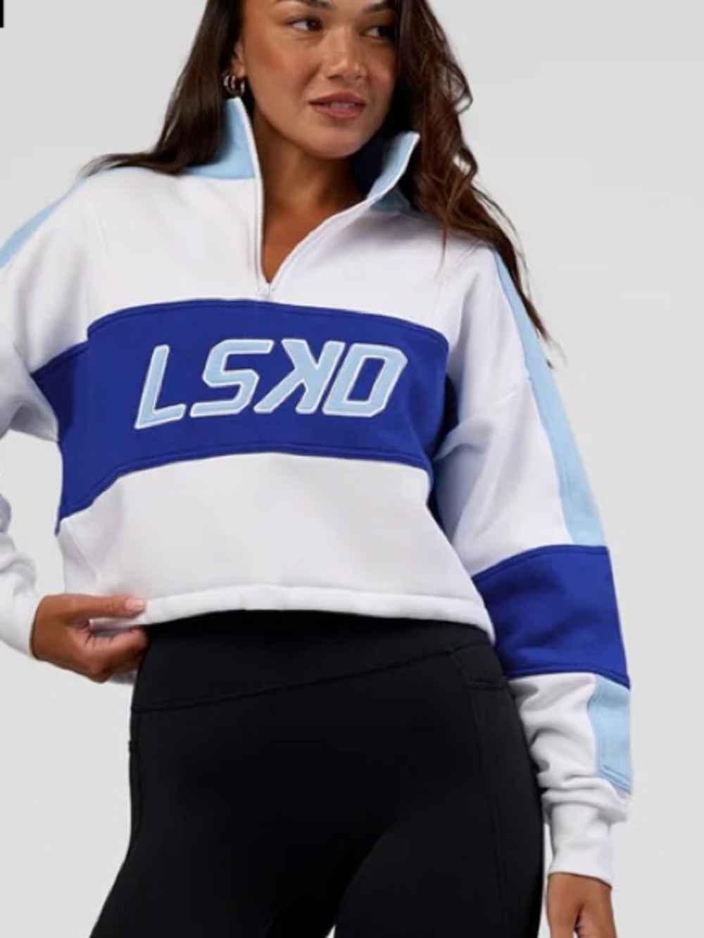 LSKD Slam Quarter-Zip Cropped Sweater 🆕